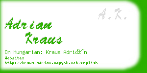 adrian kraus business card